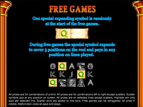 casino screen of symbols
