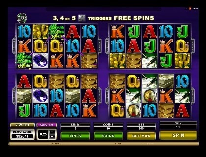 casino screen of symbols