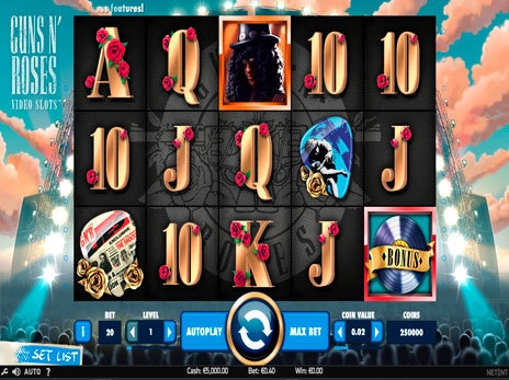 casino screen of symbols