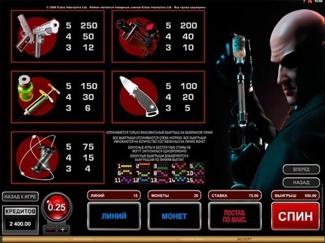 casino screen of symbols