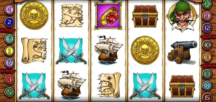 casino screen of symbols