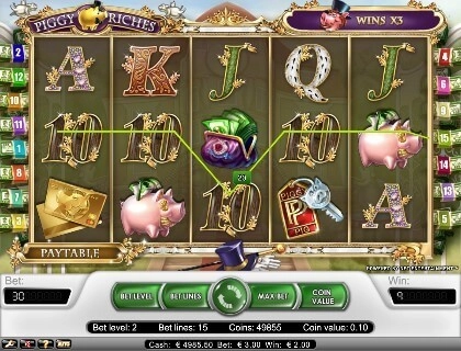 casino screen of symbols